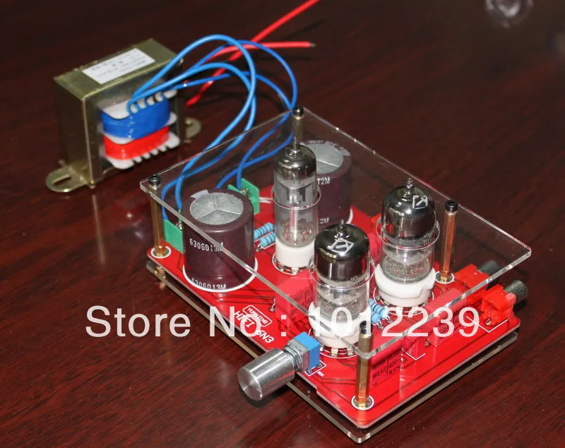 

Assembled 6N3 rectifier tube preamp streaking version (without transformer)/DIY amp board