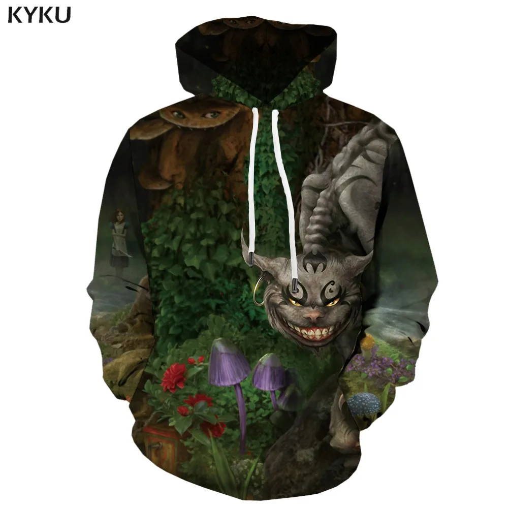 KYKU 3d Hoodies Halloween Sweatshirts men Pumpkin Hooded Casual Cartoon Sweatshirt Printed Colorful Hoody Anime Harajuku 3d Prin