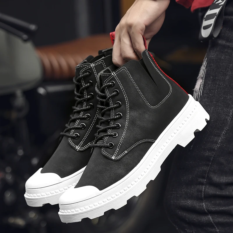 

2018 Fashion Ankle Boots Winter / Autumn Men's Motorcycle Boots Men Boots Snow Boots Oxfords Men Shoes XX-390
