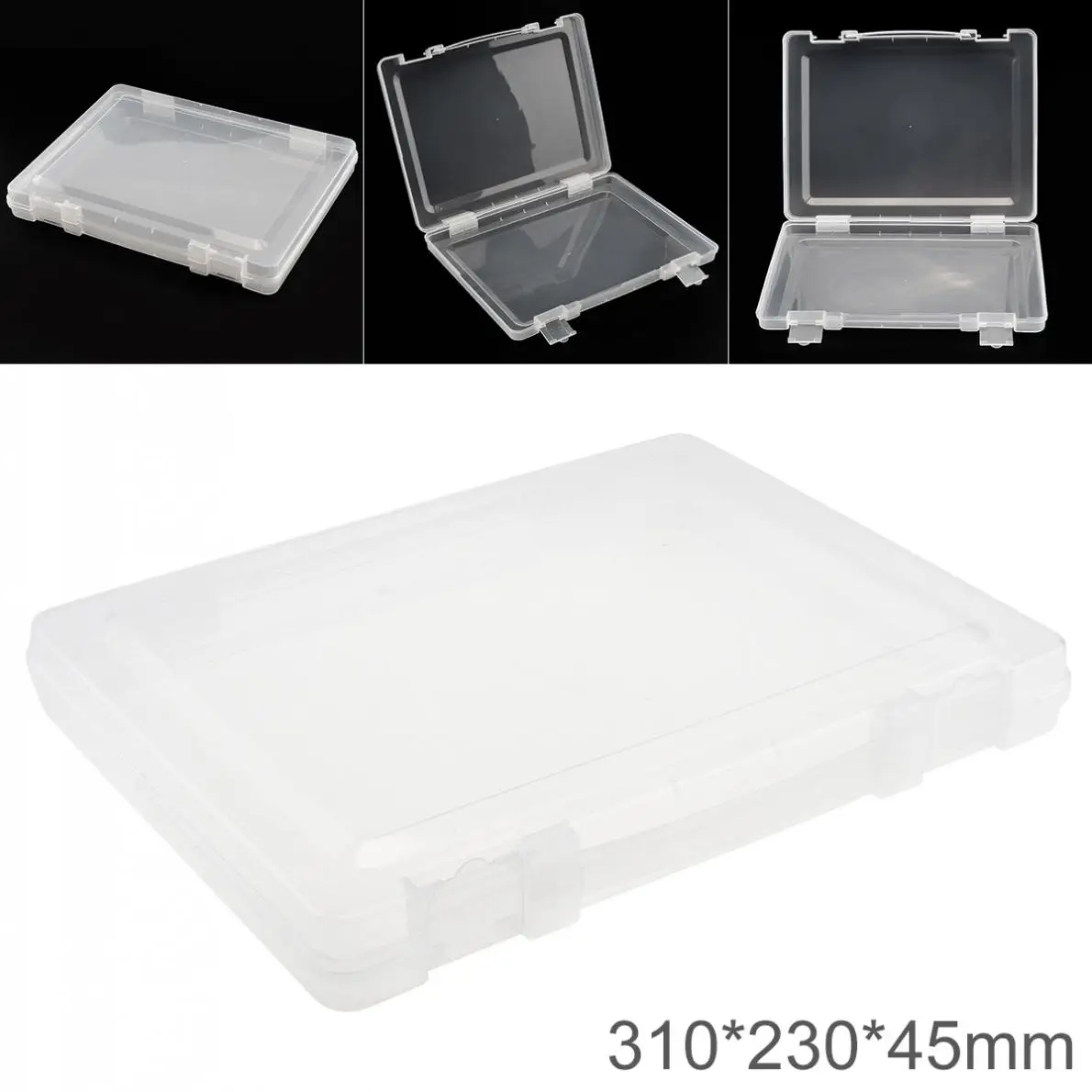 

Practical Transparent Handheld Sample Tool Box Storage Box with 310mm Length and 230mm Width for Hardware Accessories
