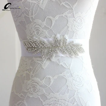 

Leaves Rhinestone Wedding Belt Bridal Cummerbunds Ribbons Bridal Belt Sash Wedding Dress Accessories Cummerbund Waistband