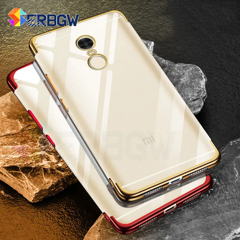 

Soft TPU Cover Case For Xiaomi Redmi Note 4 4X 5 5A Pro Phone Case For Redmi 4X 5 Plus 5A Clear Silicone Plating Cover Cases