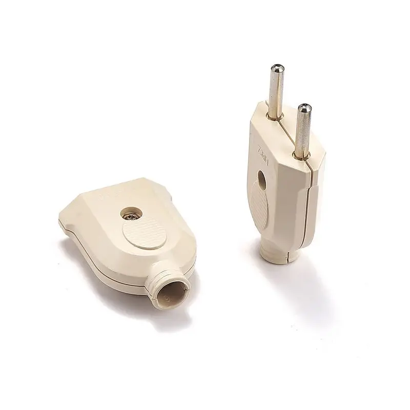 

100pcs European EU Female Male Wiring Plug Power Cord Extension Cable Connector Rewireable Socket Detachable Industrial Plug