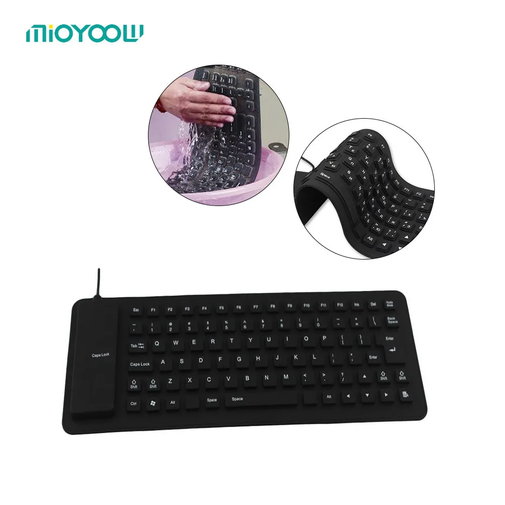 85/109 keys Novelty Design Wire USB Interface Soft Keyboard Teclado
