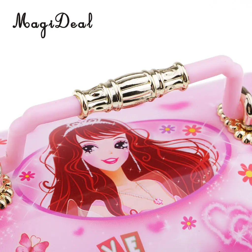 MagiDeal Wind Up Mechanical Rotating Music Box Jewelry Case Chest w/ Mirror Ornaments