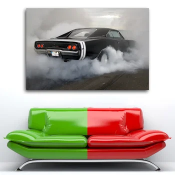 

Posters and Prints Vehicles Dodge Charger Muscle Car Wall Art Picture Canvas Painting For Room Decor