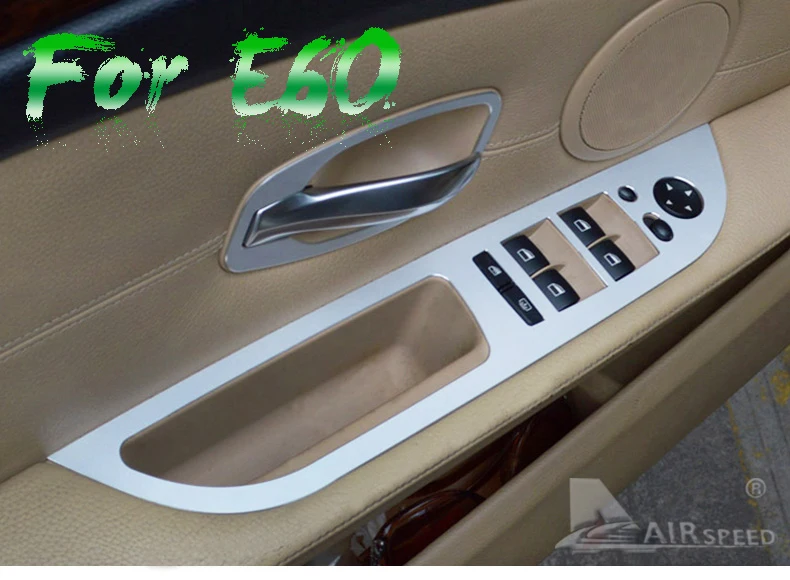 Airspeed LHD для BMW E60 аксессуары 08-10 для BMW E60 наклейка s для BMW E60 M5 внутренняя отделка оконный переключатель управление рамка наклейка