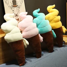 Для Мороженого Plushie летние закуски подушки в виде продуктов креативные реалистичные декоративная подушка желтый розовый синий белый Дети девушки женщины подарок