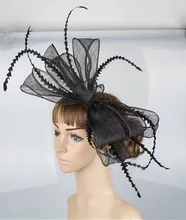 17 Colors artistic sinamay material chic fascinator headpiece unique hair accessories T platform hat suit for