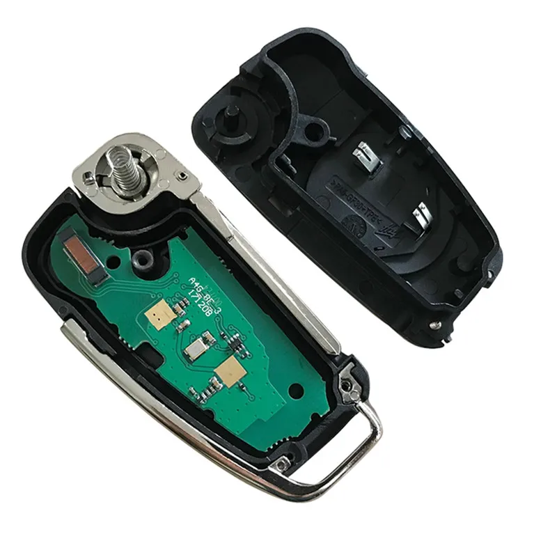 Flip Remote Key Control 315MHz 434MHz Electronic 8E Chip For Audi A6L Q7 Car Fob Uncut HU66 Blade