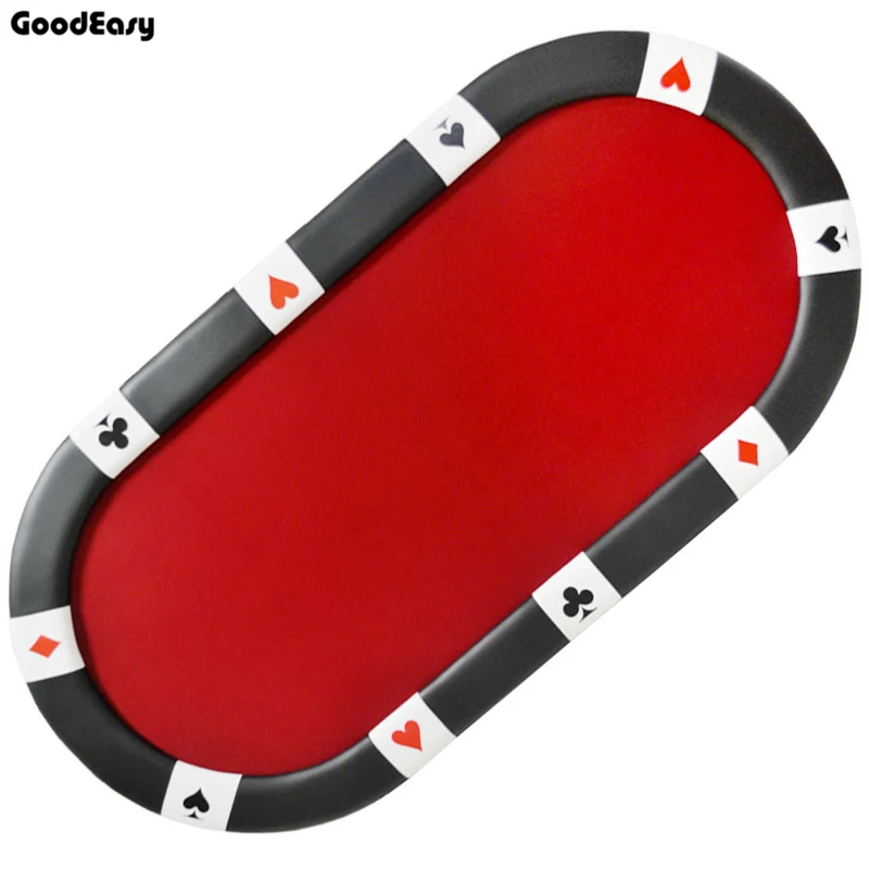 213*107*76cm Oval Casino Foldable Poker Table Texas Hold'em Baccarat