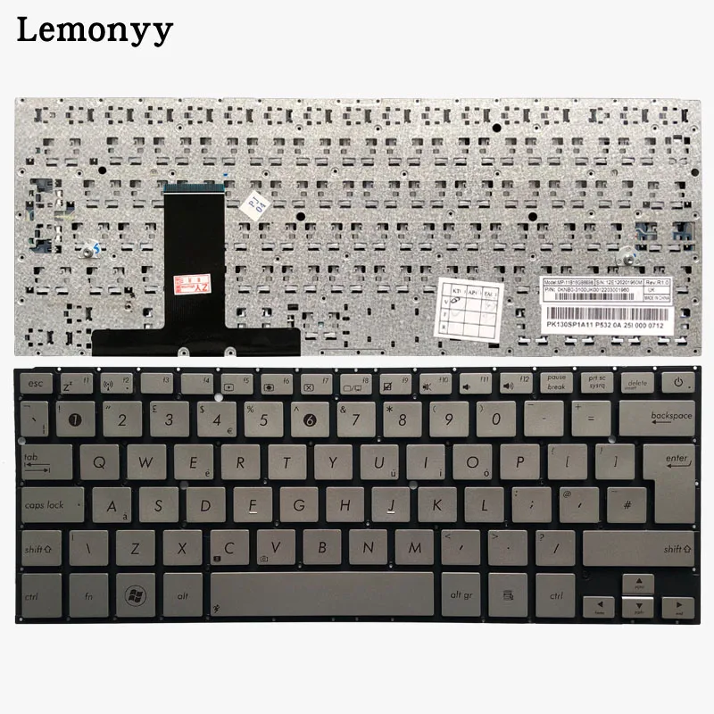 

New UK laptop Keyboard For Asus UX31 UX31A UX31LA UX31E Silver without Backlit/frame