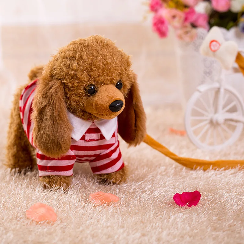 

120 Songs 20 Styles Electronic Dog Pets Sound Robot Singing Walking Talking Dog Electronic Teddy Dog Toys For Girls Poodle