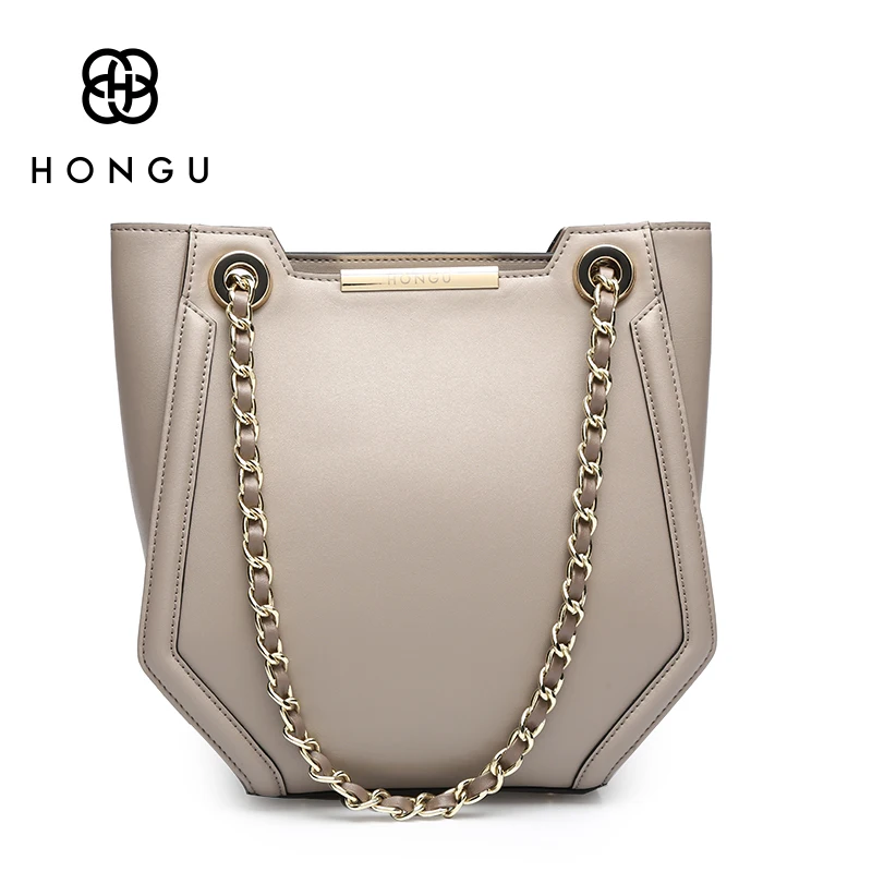 

HONGU Girl Top-Handle Shoulder Bag Polyester Chain Tote Lady Temperament Crossbody Bags Designer Bag Famous Brand Women bag 2017