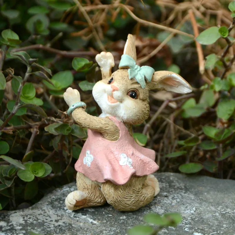 Rabbit Furnishing Ornament Creative Birthday Gift Sitting Room Bedroom Lovely Kids Orchestra Desktop Ornaments Decoration | Дом и сад