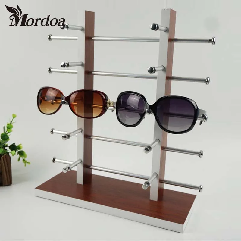 Mordoa 2 Row 10 Pairs of Eyeglasses Sunglasses Glasses Display Stand Holder Rack Glasses Jewelry