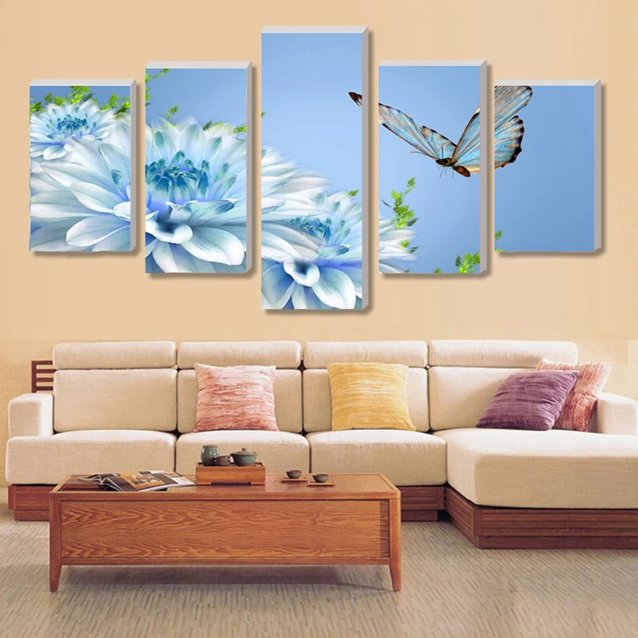 2016 paintings canvas painting no border 5 butterfly home decoration on canvas print wall pictures into the world of painting in painting calligraphy