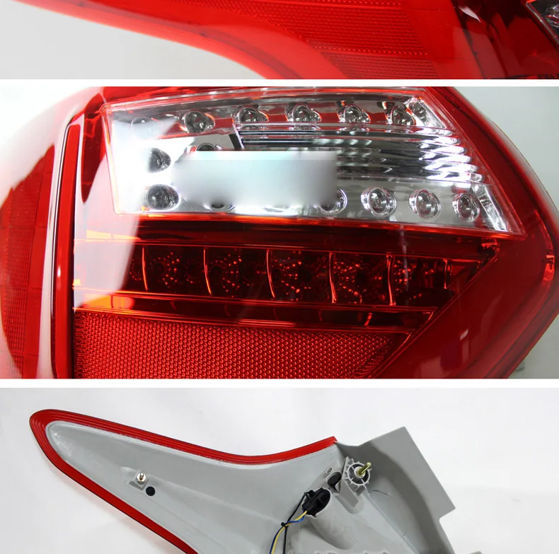 Автомобильный бампер лампа для 2012 2013 года для FORD Focus 3 хэтчбек Светодиодная лента задний светильник s задний светильник красный цвет TJ Тип