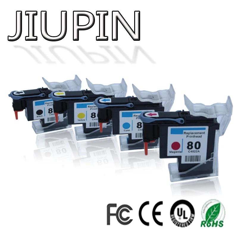 

JIUPIN 1SET Compatible for HP 80 printhead Designjet 1000 1050c 1055 Ink Cartridge print head for hp80 cartridges