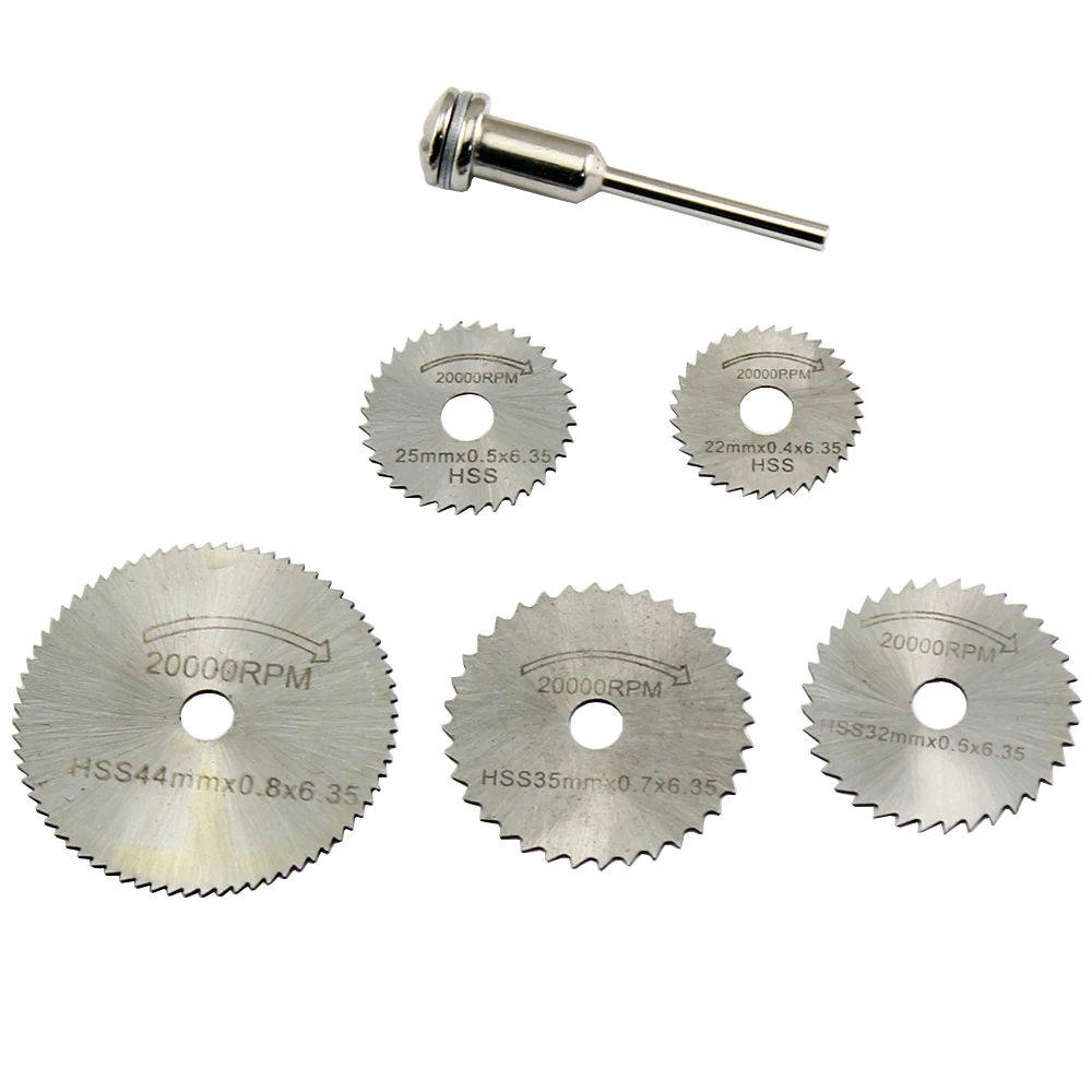

6pc Metal Dremel Rotary Tools HSS Circular Saw Blade Set