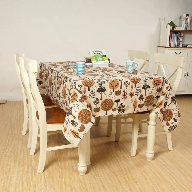 High Quality Printing Cotton&linen Dining Tablecloth Multi Functional Table Cloth Coffee House