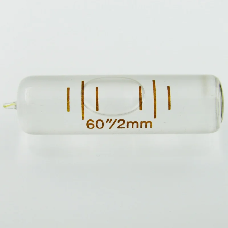 

QASE Total Station Level Vials Base Spirit Level Bubble 9*34mm 60"/2mm High Precision Glass Long Ampoule 1 Piece