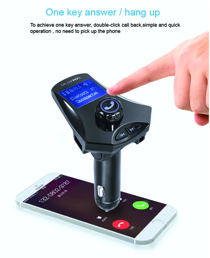 M7S FM передатчик Bluetooth автомобильный комплект беспроводной Aux Автомобильный MP3