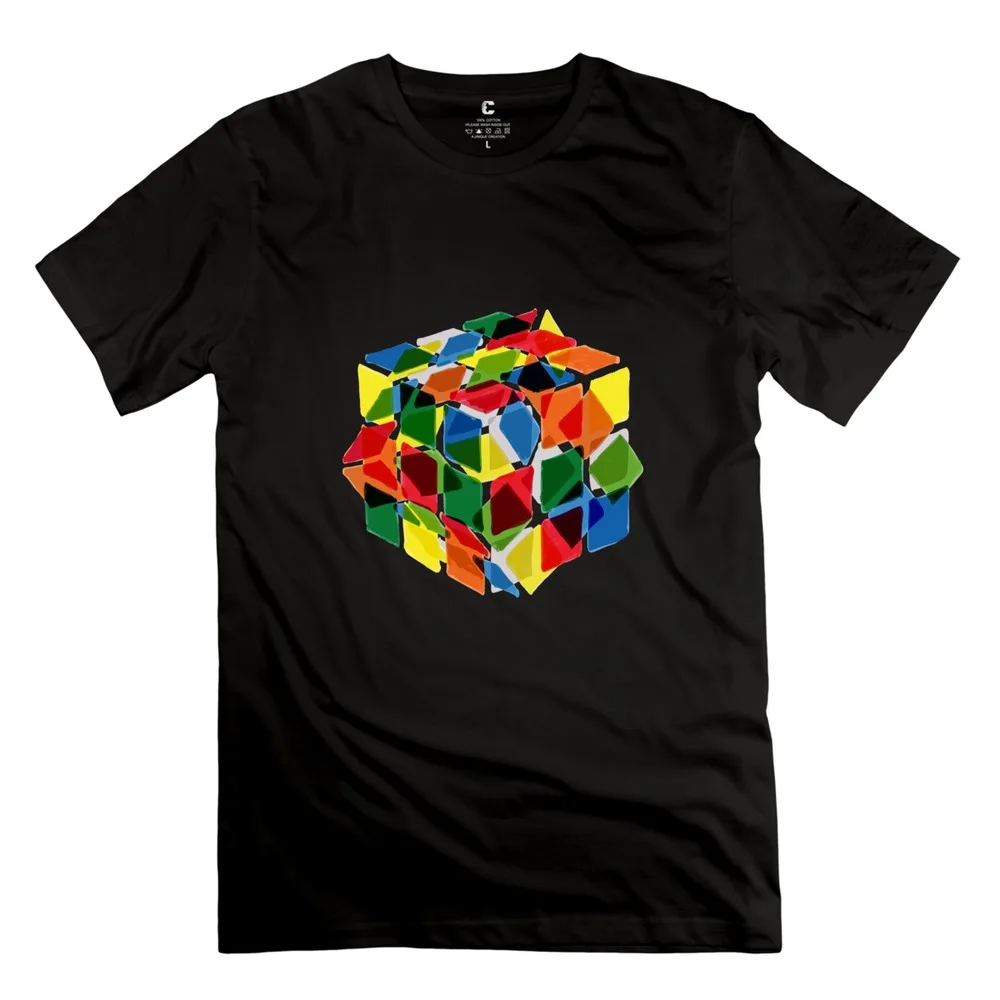Modern O Neck PLAY THE GAME Rubik Cube men's tshirt Custom Made man's t