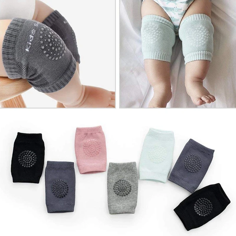 

7 Pairs Baby Breathable Crawling Anti-Slip Knee Unisex of High Elastic Sponge Multiple Colors Baby Toddlers Kneepads for Baby