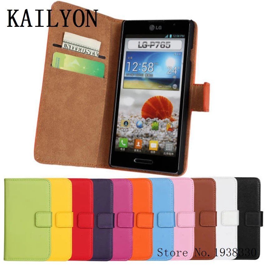 

KAILYON Retro Luxury Wallet Leather Case For LG Optimus L9 P760 P765 Flip Stand Style Phone Cover Bags Protect Shell With Card H