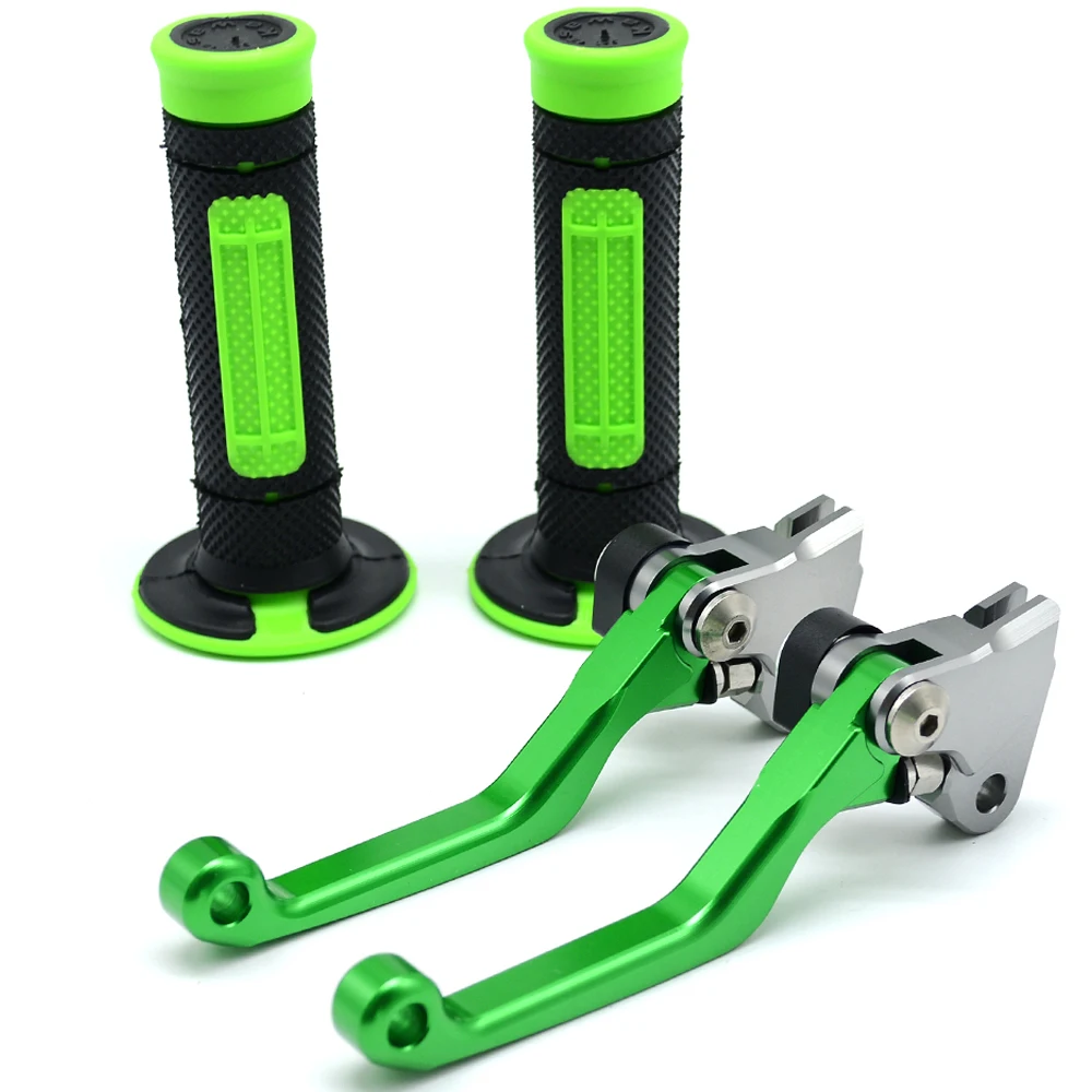 

For KAWASAKI KX65 KX85 KX80 KX 85 KX250F KX 250F KLX250 Motocross brake lever and hand grip Dirt Bike Pivot Brake Clutch Levers