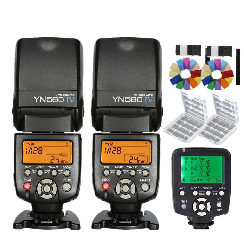 Yongnuo YN560 IV YN560IV Беспроводной Управление вспышки Speedlite для Canon цифровых зеркальных фотокамер Nikon Камера с Yongnuo 560tx вспышка триггера