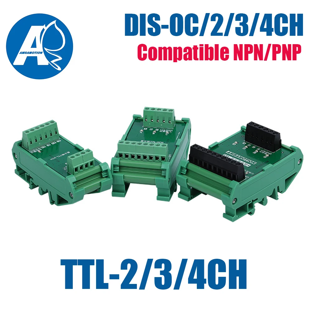 2 3 4 канала конвертер дифференциальный ttl в коллектор HTL сигналы клеммные блоки пластина PLC NPN и PNP ttl-2/3/4CH
