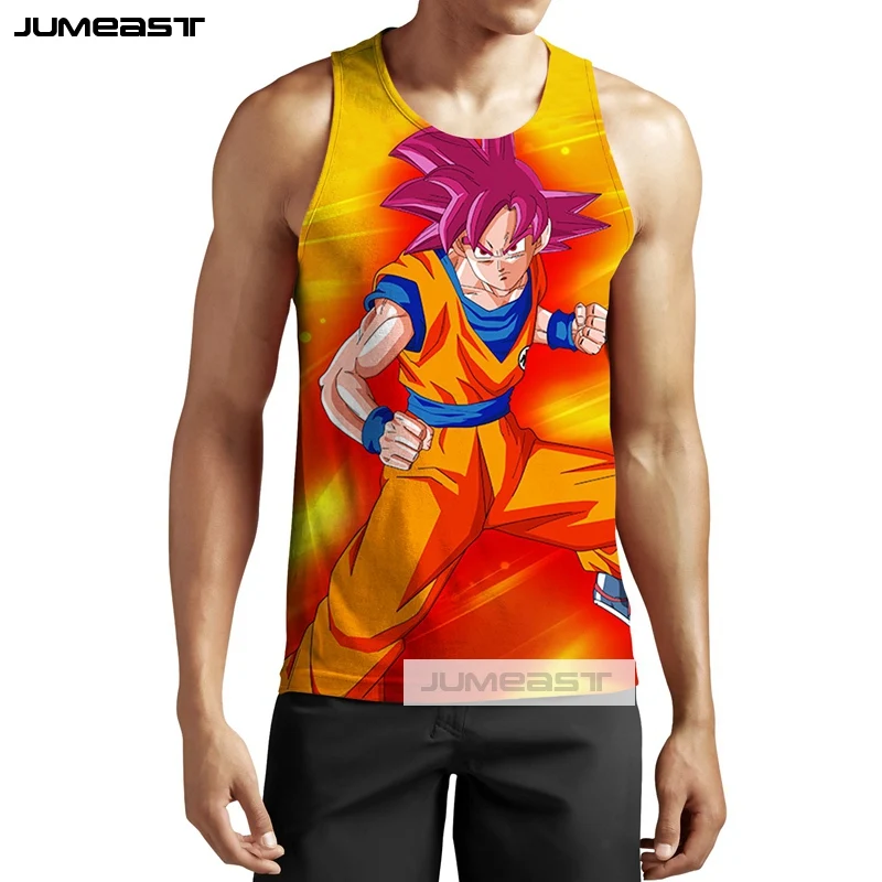 Jumeast Новая мода 3d печатных комиксов Dragon Ball мужские/женские Топы футболка унисекс без рукавов индивидуальная Повседневная жилетка