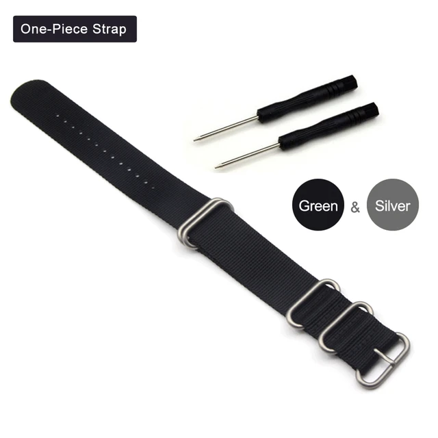 26mm Nylon Strap with 5 Ring Nato Long Watch Band Strap for Garmin