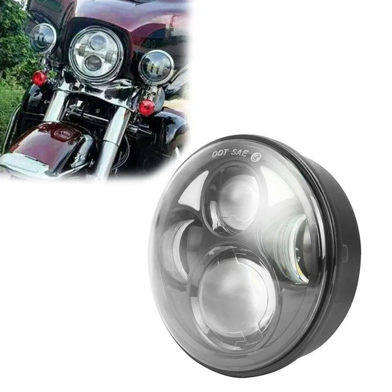 12 В 5,7" мотоциклетный светодиодный фонарь Cre-e H4 H13 Hi Lo Луч Круглый IP67 для Harley Dyna softail v-стержень FXSTD Sportster широкий Glide