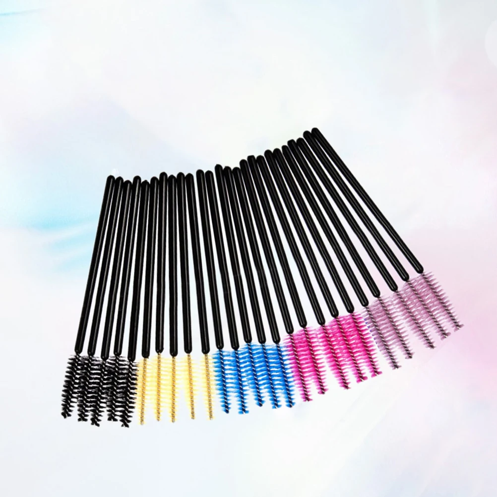 50 шт многоцветные одноразовые палочки для туши, ресницы, кисти для ресниц, набор аппликаторов для макияжа