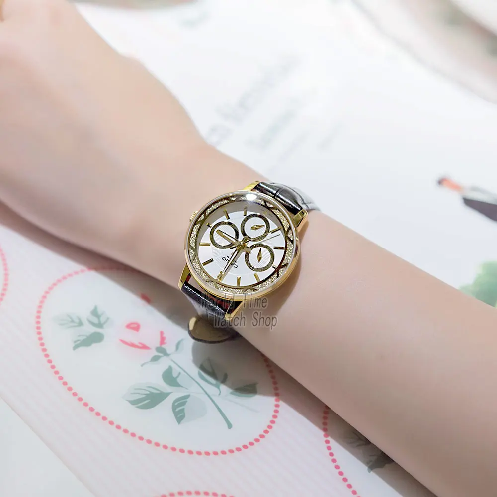 Casio watch Fashion Business Three Waterproof Steel Ladies LTP-2087GL-1A