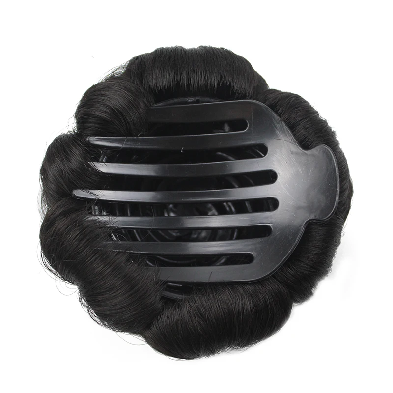 JOY&BEAUTY Curly Chignon For Women 9 Flower Roller Clip in Fake Hair Piece Synthetic Hair Accessories High Temperature 5 Color JOY&BEAUTY Curly Chignon For Women 9 Flower Roller Clip in Fake Hair Piece Synthetic Hair Accessories High Temperature 5 Color