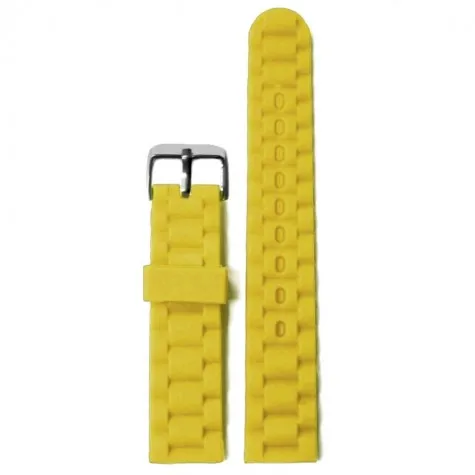 18mm Banana Yellow Silicone Jelly Rubber Unisex Watch Band Straps WB1060C18JB