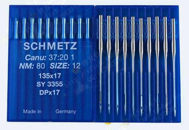 Швейные иглы SCHMETZ DPx17 SY 3355135x17 20 игл (2 упаковки)/партия для промышленных швейных