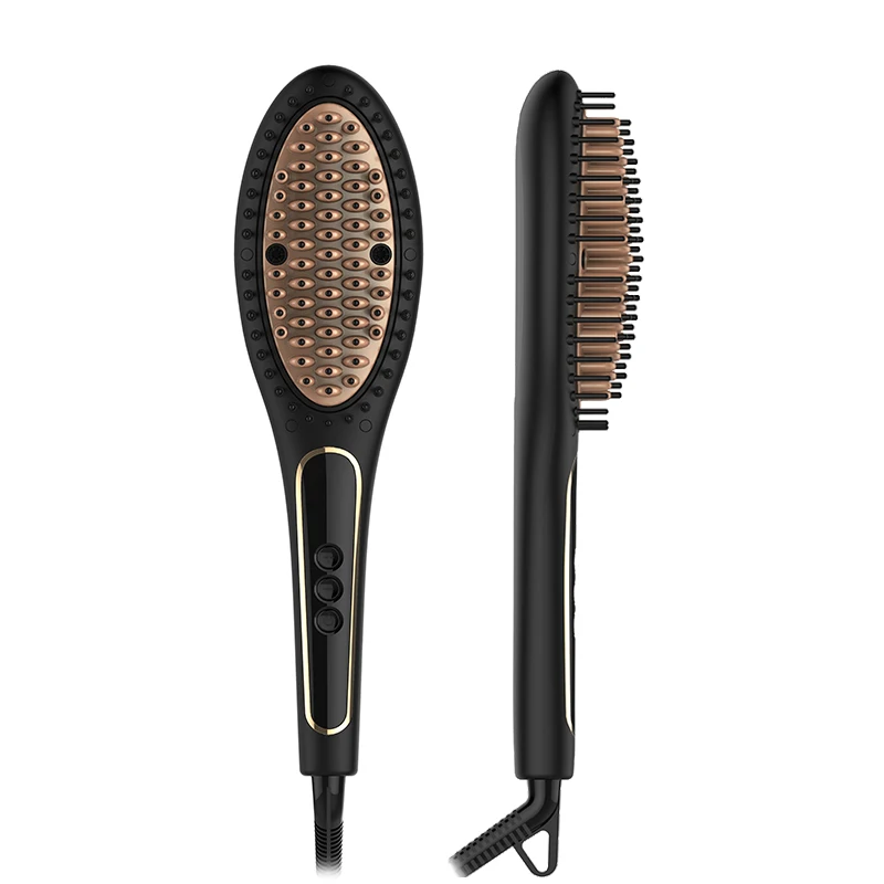 

CHJ Electric Comb Ceramic Hair Straightening Irons 450F Digital Hair Straightener Brush LCD Display Fast Heating up Hair Brush