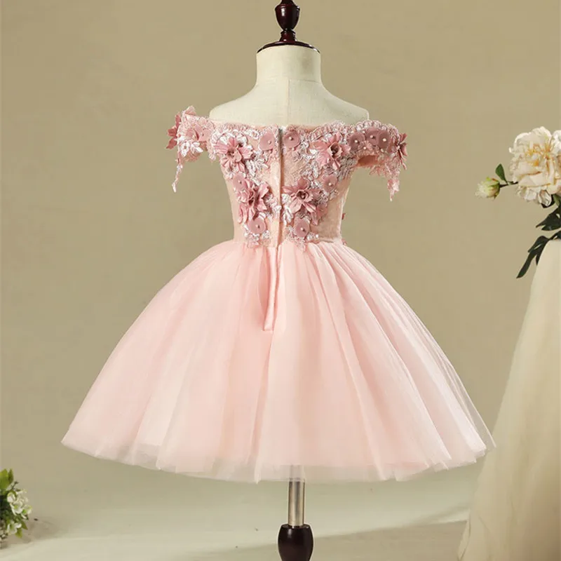 Детское платье для девочек; свадебные бусы; платье с аппликацией; элегантное праздничное торжественное платье для подростков; vestido robe fille