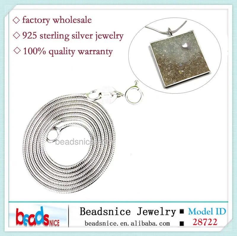 Ожерелье Beadsnice из стерлингового серебра 925 пробы опт ожерелье 18 дюймов с цепочкой