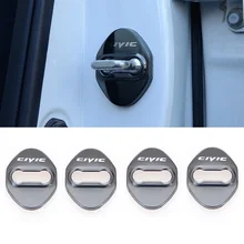 Автомобильные аксессуары из нержавеющей стали, дверной замок, пряжка, защитная накладка, накладка, наклейка для Honda CIVIC, Стайлинг автомобиля