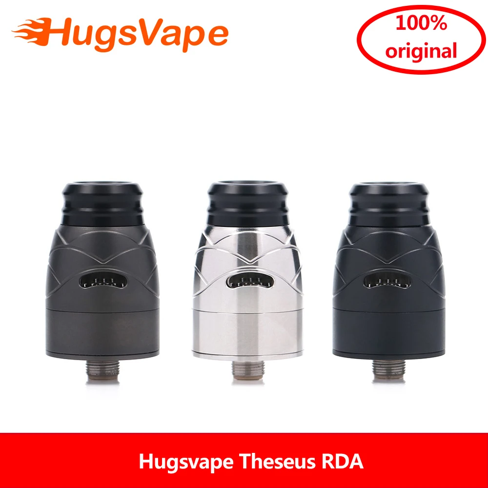 Original Hugsvape Theseus RDA atomizer easy single coil build deck rda 22mm support Squonker mod vs drop | Электроника