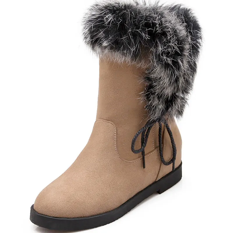 

women boots 2016 design thick med heels sexy pointed toe ankle boots winter nubuck leather hot selling ladies shoes brand ZT698