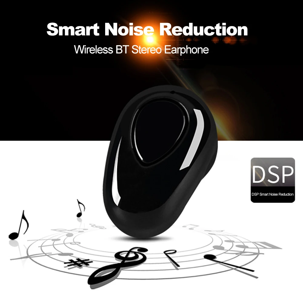 S520 невидимые наушники Bluetooth в ухо стерео музыкальные для смартфона без рук с