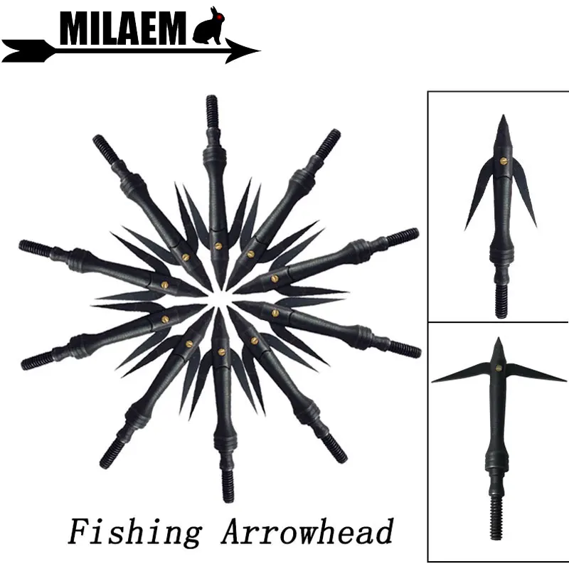 

3/6/12pcs Archery Fishing Arrowhead Steel Broadhead 162Gr Target Arrow Point Tips Bow Arrow Hunting Shooting Fishing Accessories