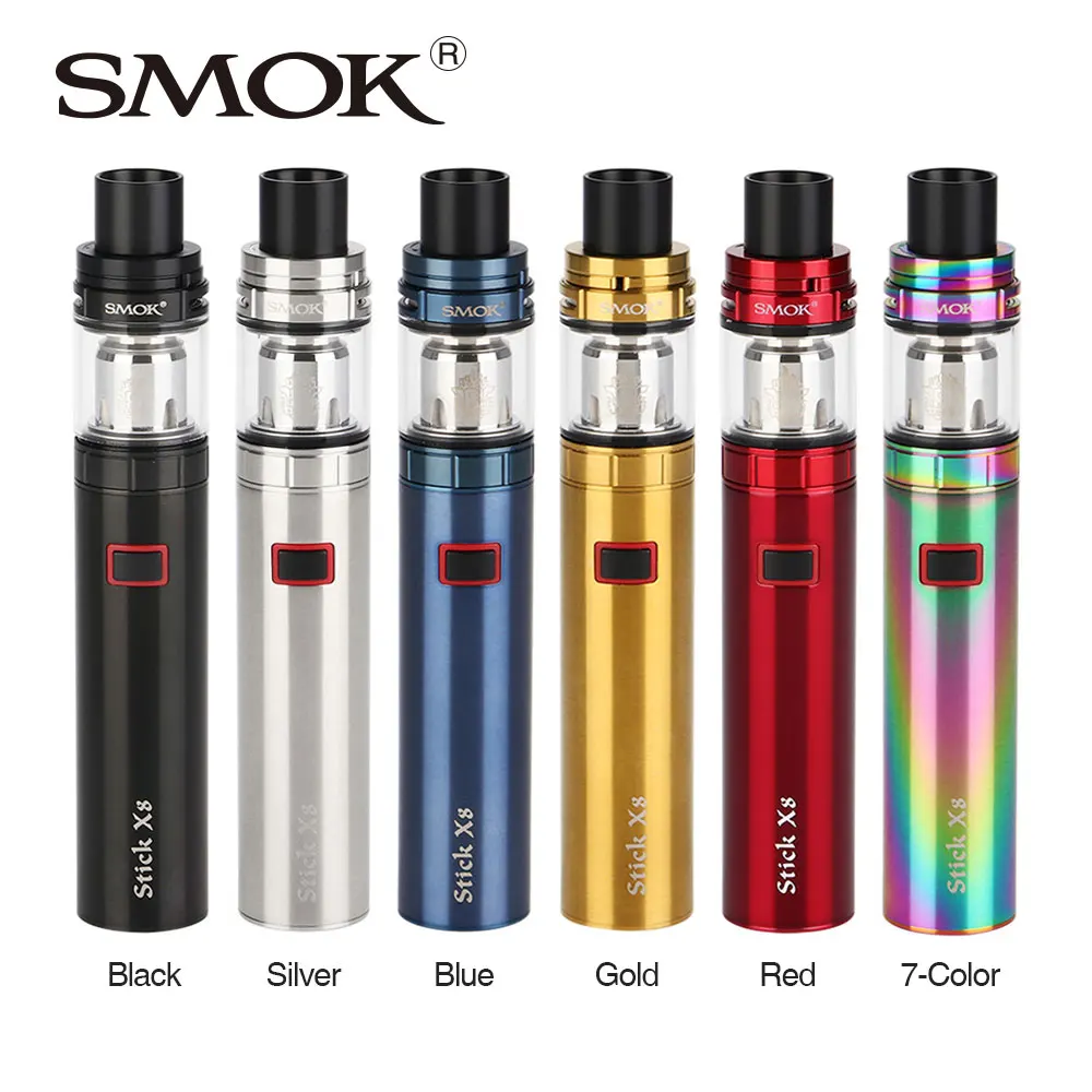 Original SMOK Stick X8 Vape Pen Kit with 3000mah Battery & 4ml/2ml TFV8 X-Baby Tank Vs Stick V9 Max